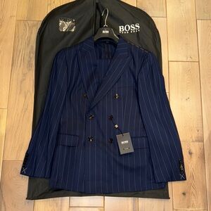 Hugo Boss Tailored Fit S120 Pinstripe Double Breasted Suit